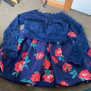 2 piece homecoming dress